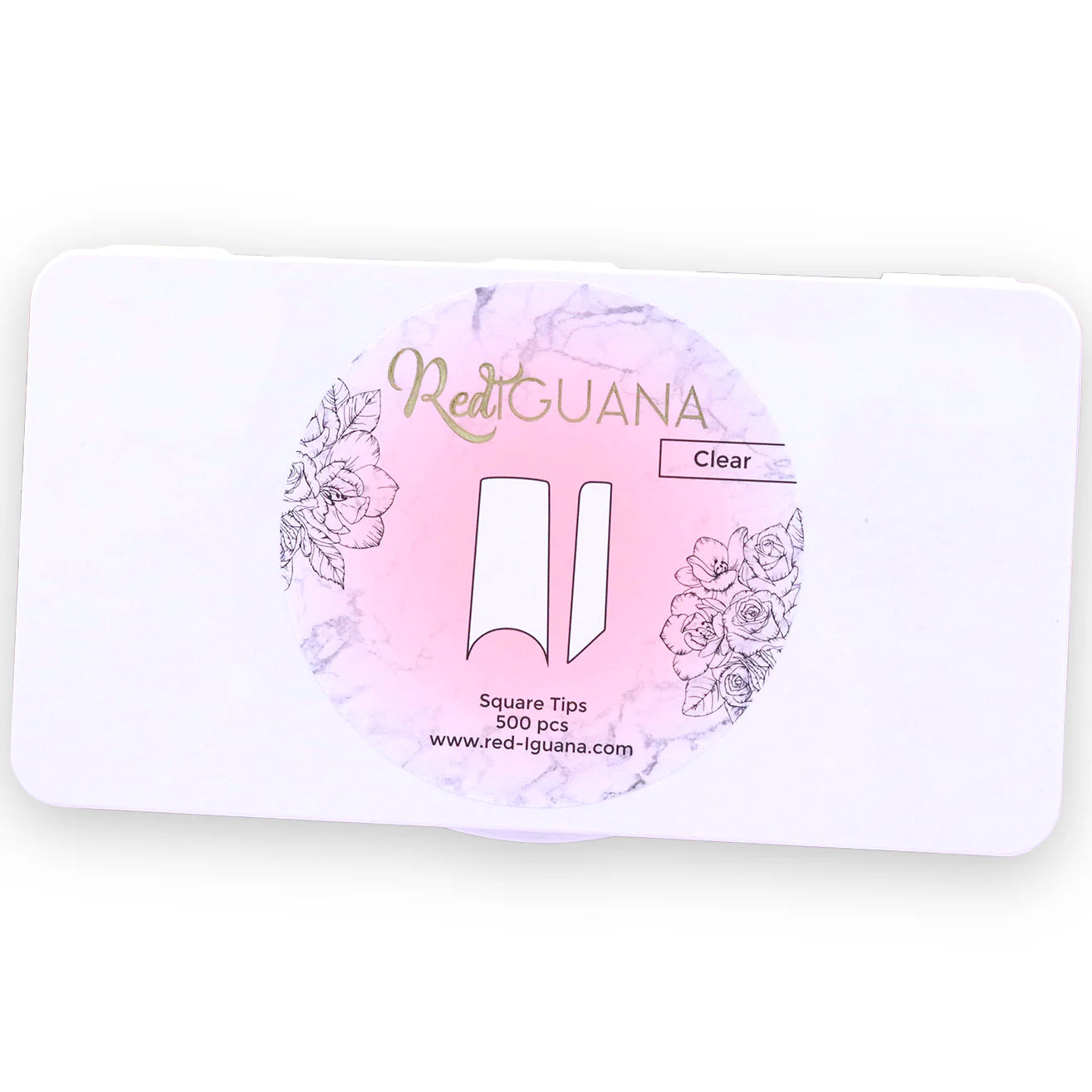 RED IGUANA Square Tips Milky