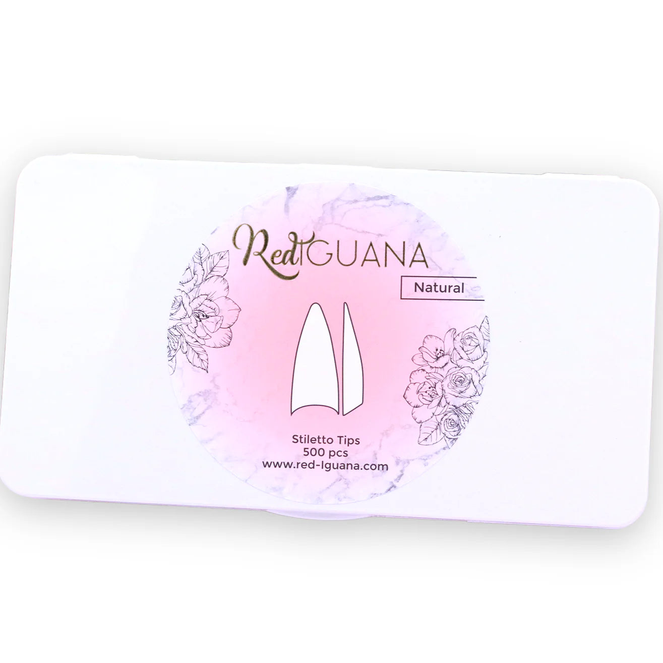 RED IGUANA Stiletto Tips Milky