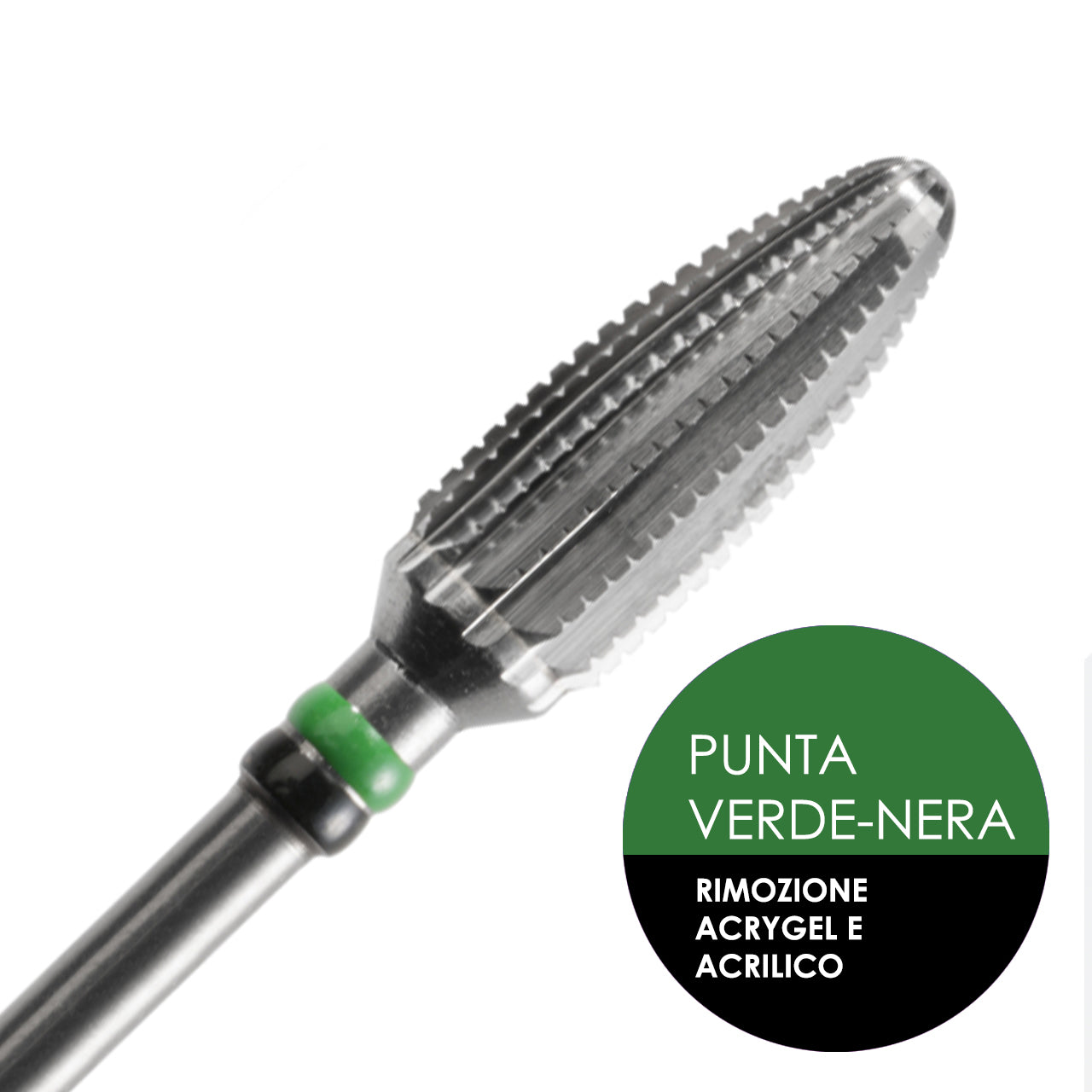 Punta de eliminación de acrílico/acrílico verde-negro